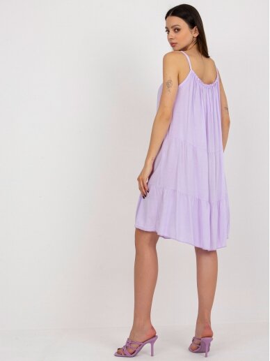 Šviesiai violetinės spalvos suknelė MOD2317 4
