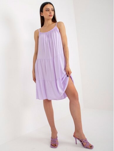Šviesiai violetinės spalvos suknelė MOD2317 5