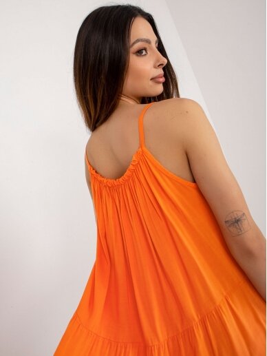 Oranžinės spalvos suknelė MOD2317 1