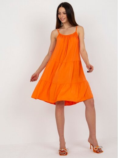 Oranžinės spalvos suknelė MOD2317 2