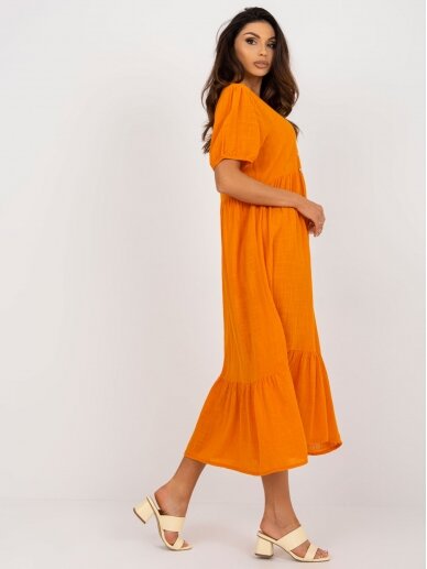 Oranžinės spalvos suknelė MOD1042 GP 1