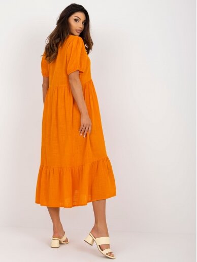Oranžinės spalvos suknelė MOD1042 GP 2