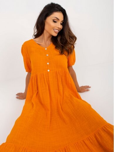 Oranžinės spalvos suknelė MOD1042 GP 3