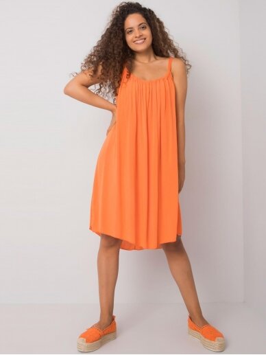 Oranžinės spalvos suknelė MOD960