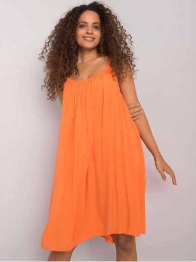 Oranžinės spalvos suknelė MOD960 1