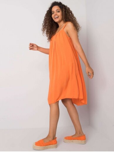 Oranžinės spalvos suknelė MOD960 2