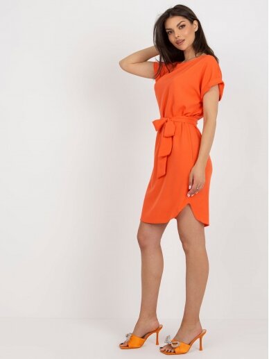 Oranžinės spalvos suknelė MOD1891 3