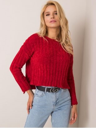 Tamsiai raudonos spalvos megztinis MGZ0005