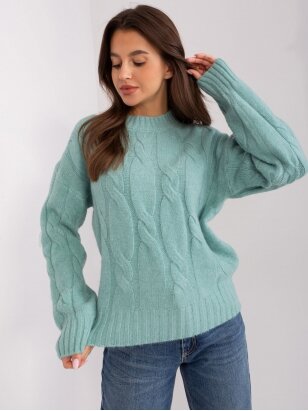 Mėtinės spalvos megztinis MGZ0045