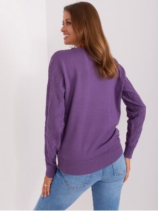Violetinės spalvos megztinis MOD2387