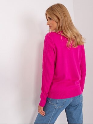 Rožinės spalvos megztinis MOD2387