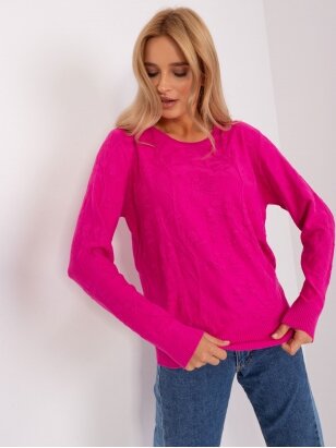 Rožinės spalvos megztinis MOD2387