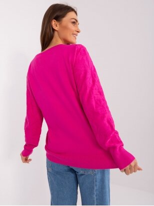 Rožinės spalvos megztinis MOD2388