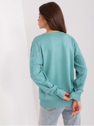 Mėtinės spalvos megztinis MOD2388