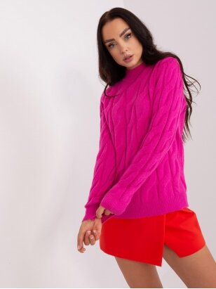 Rožinės spalvos megztinis MGZ0047