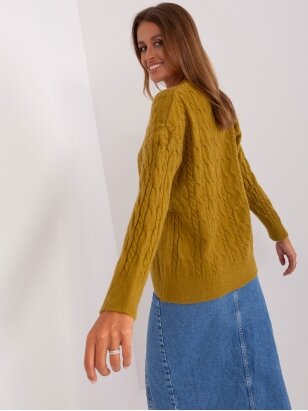 Alyvuogių spalvos megztinis MGZ0055