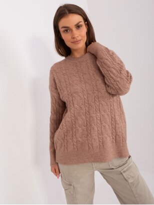 Tamsiai smėlinės spalvos megztinis MGZ0054
