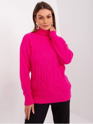 Rožinės spalvos megztinis MGZ0057