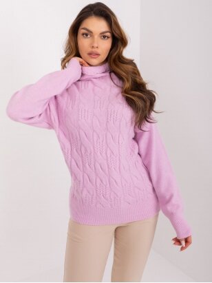 Šviesiai violetinės spalvos megztinis MGZ0057