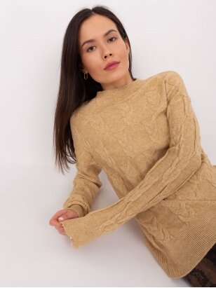 Šviesiai rudos spalvos megztinis MGZ0056