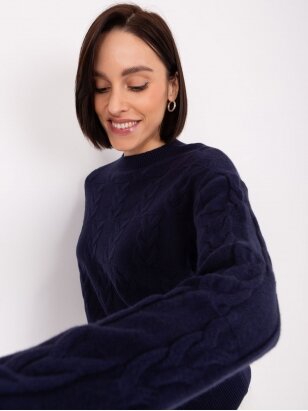 Tamsiai mėlynos spalvos megztinis MGZ0056