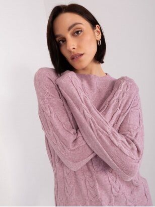 Šviesiai violetinės spalvos megztinis MGZ0056