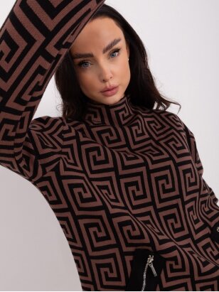 Tamsiai rudos spalvos megztinis MGZ0059