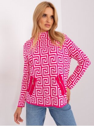 Rožinės spalvos megztinis MGZ0059