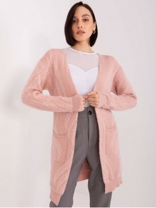 Šviesiai rožinės spalvos megztinis MGZ0061