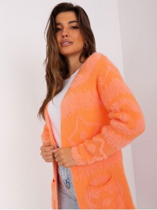 Oranžinės spalvos megztinis MGZ0063