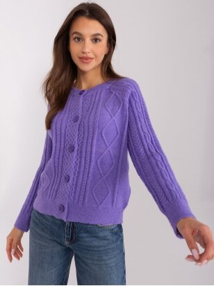 Violetinės spalvos megztinis MGZ0064