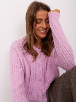 Šviesiai violetinės spalvos megztinis MGZ0064