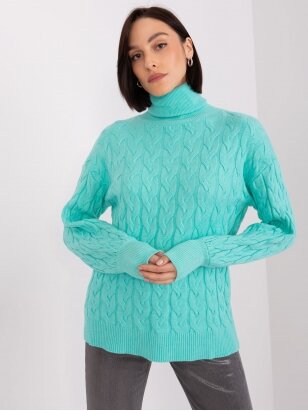 Mėtinės spalvos megztinis MGZ0066