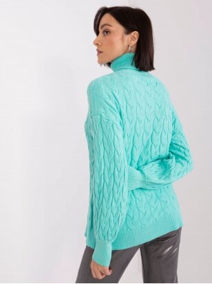Mėtinės spalvos megztinis MGZ0066