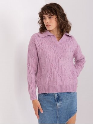 Violetinės spalvos megztinis MOD2432