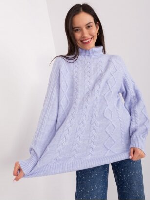 Šviesiai violetinės spalvos megztinis MGZ0068