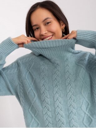 Mėtinės spalvos megztinis MGZ0068