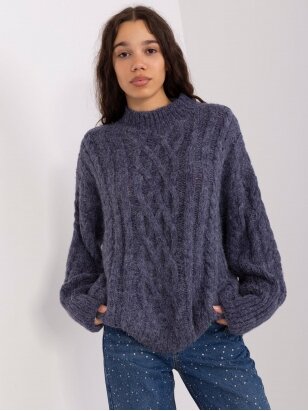 Tamsiai mėlynos spalvos megztinis MGZ0071