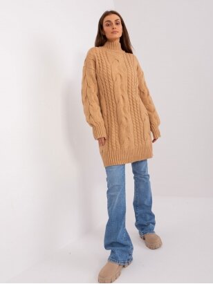 Šviesiai rudos spalvos megztinis MGZ0073