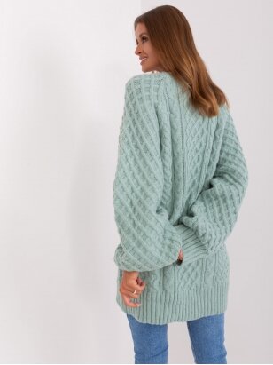 Mėtinės spalvos megztinis MGZ0074