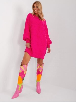 Rožinės spalvos megztinis MGZ0072