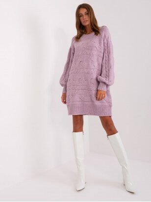 Šviesiai violetinės spalvos megztinis MGZ0072