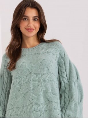 Mėtinės spalvos megztinis MGZ0072