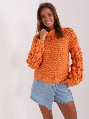 Oranžinės spalvos megztinis MGZ0076