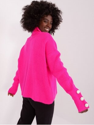 Neoninės rožinės spalvos megztinis MGZ0082