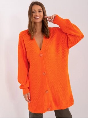 Oranžinės spalvos megztinis MGZ0086
