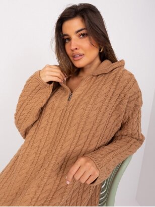 Šviesiai rudos spalvos megztinis MGZ0087