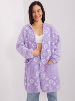 Šviesiai violetinės spalvos megztinis MGZ0088