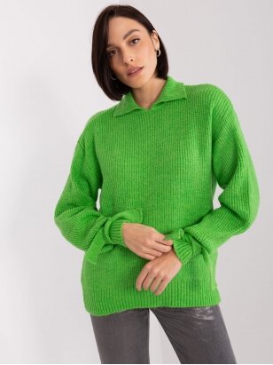 Šviesiai žalios spalvos megztinis MGZ0089