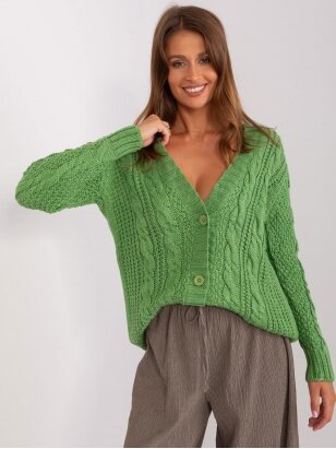 Šviesiai žalios spalvos megztinis MGZ0104